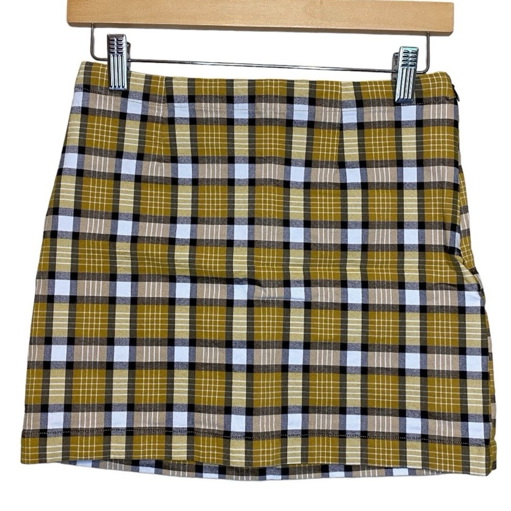 Urban Outfitters Yellow Plaid Mini Skirt